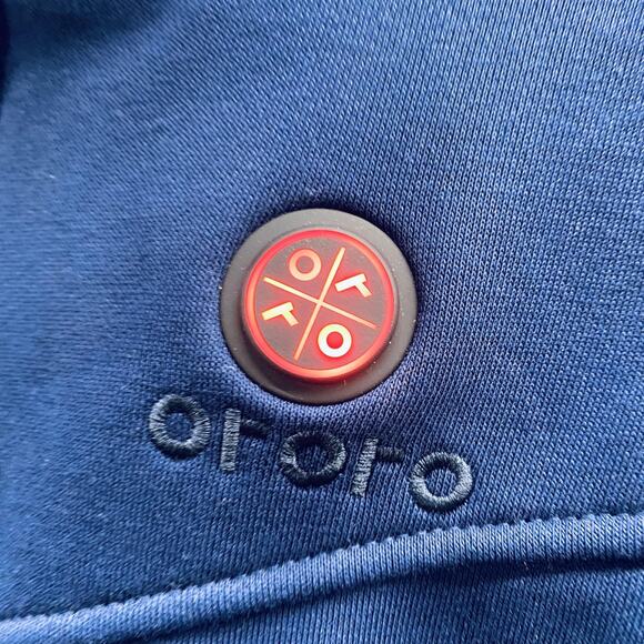 ORORO Heated Vest Womens Large Navy Blue Fleece Lined Battery w USB-C Power Bank - Picture 2 of 13